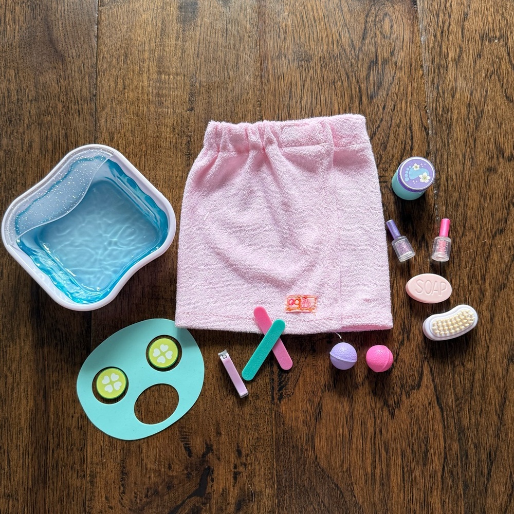 Pink Spa Set with Accessories for Doll